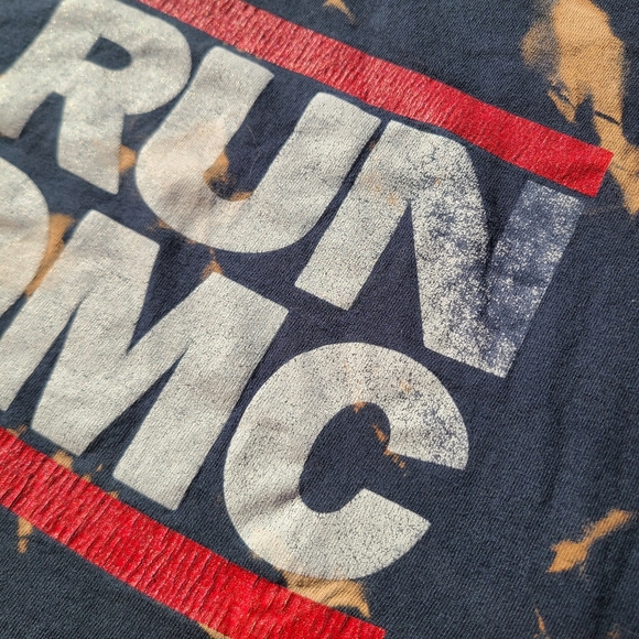 Hand made acid washed run dmc shirt size large - Picture 3 of 6